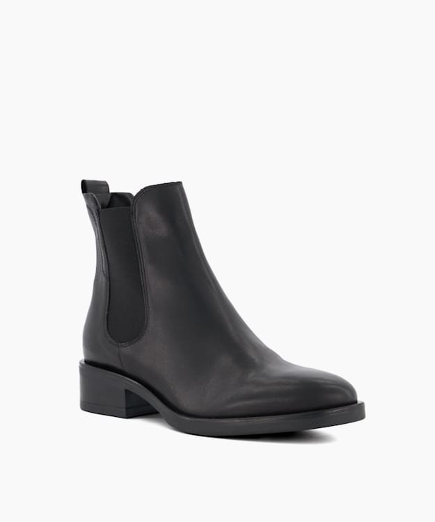 Dune London Panoramic - Black Leather Chelsea Boots