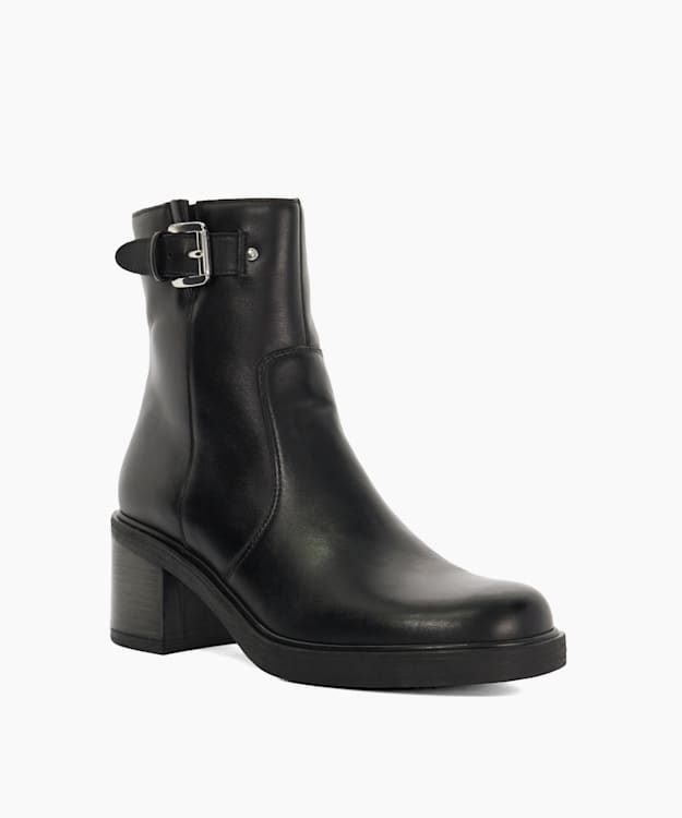 Dune London Parlowe - Black Chunky Heel Ankle Boot