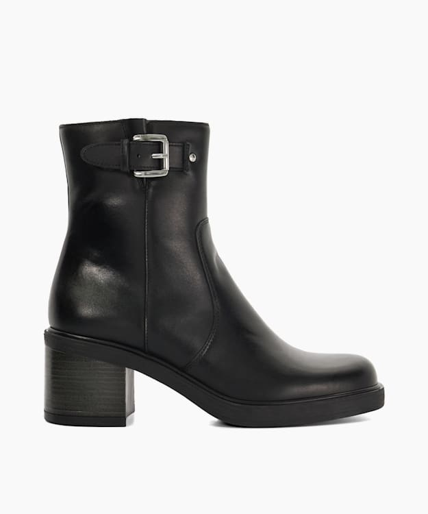 dune london Parlowe - Black Chunky Heel Ankle Boot