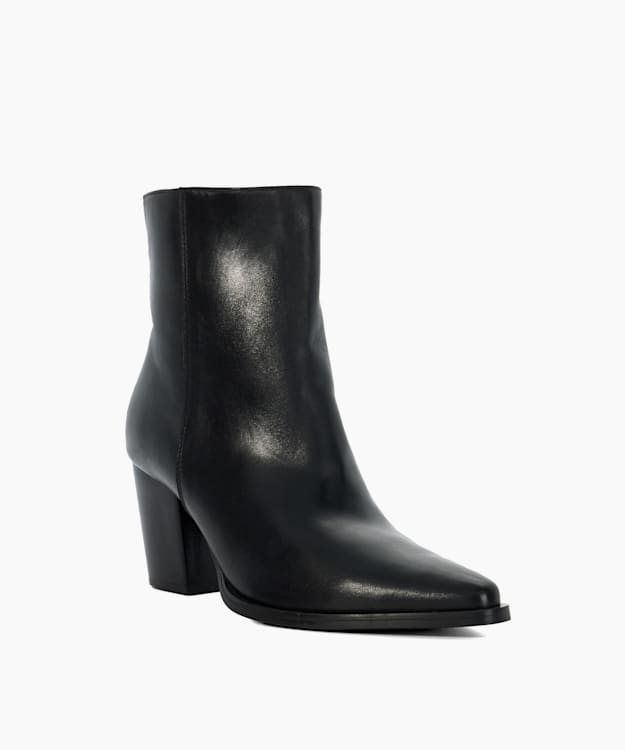 Dune London Paxten - Black Western Ankle Boots