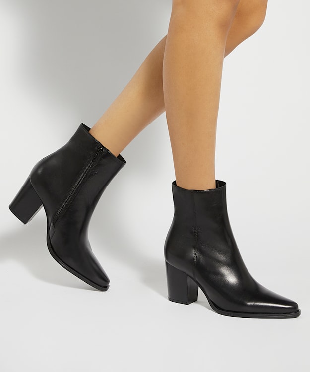 Dune London Paxten - Black Western Ankle Boots