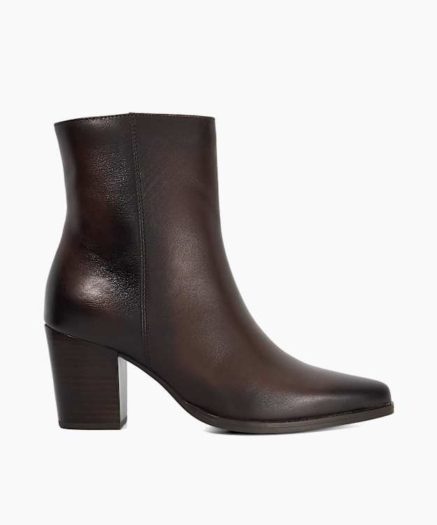 dune london Paxten - Brown Western Ankle Boots