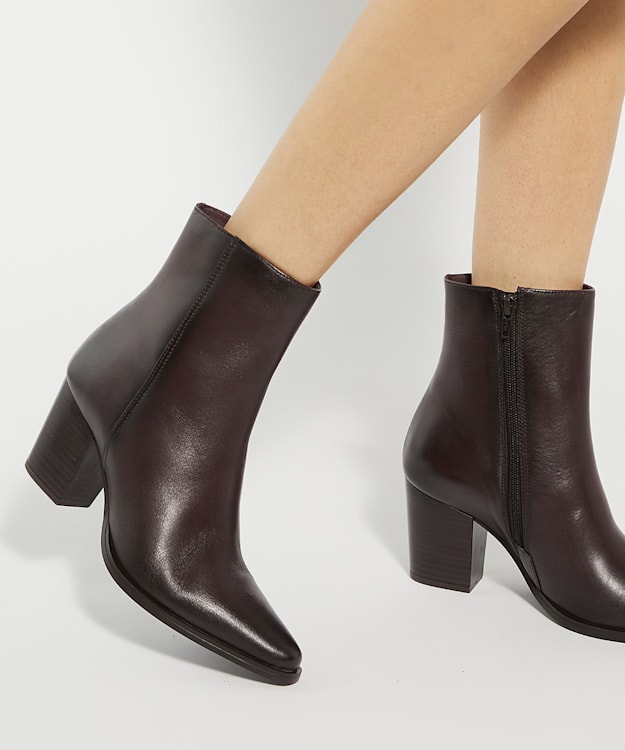 Dune London Paxten - Chocolate Western Ankle Boots