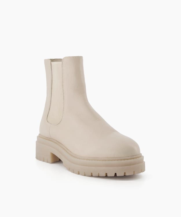 Dune London Payslee - Ecru Chunky Sole Chelsea Boot