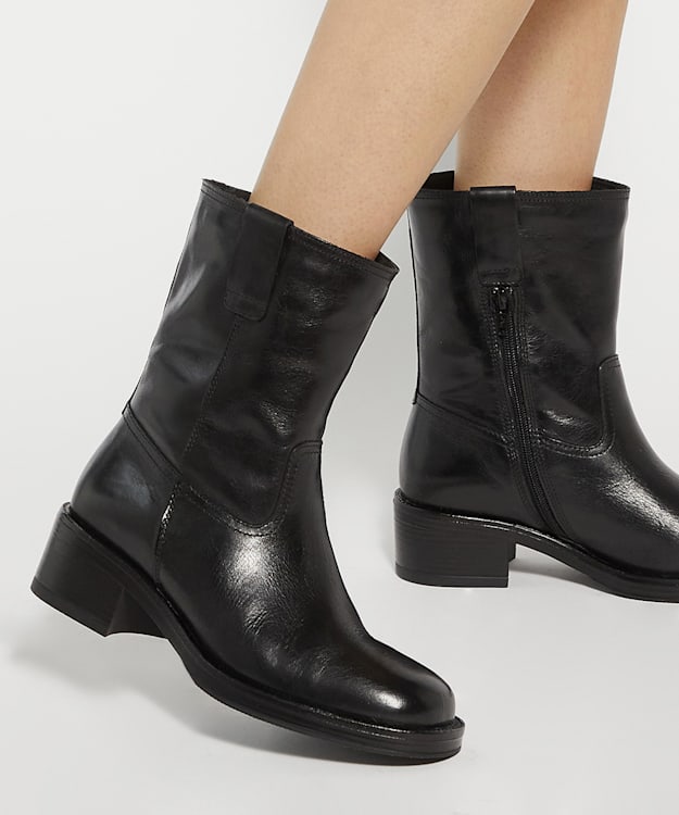 Dune London Paytyn - Black Borg Lined Chunky Boots