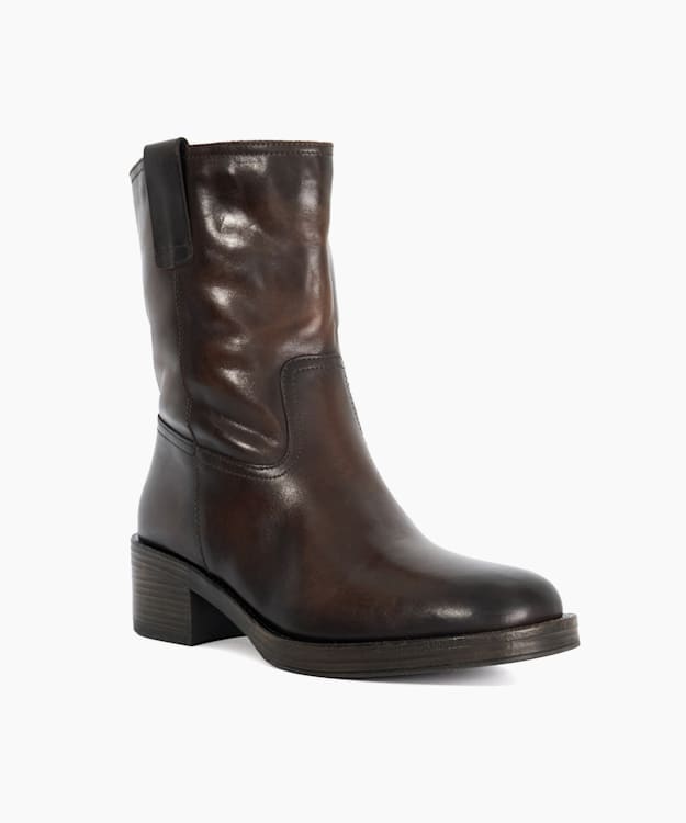 Dune London Paytyn - Brown Borg Lined Chunky Boots