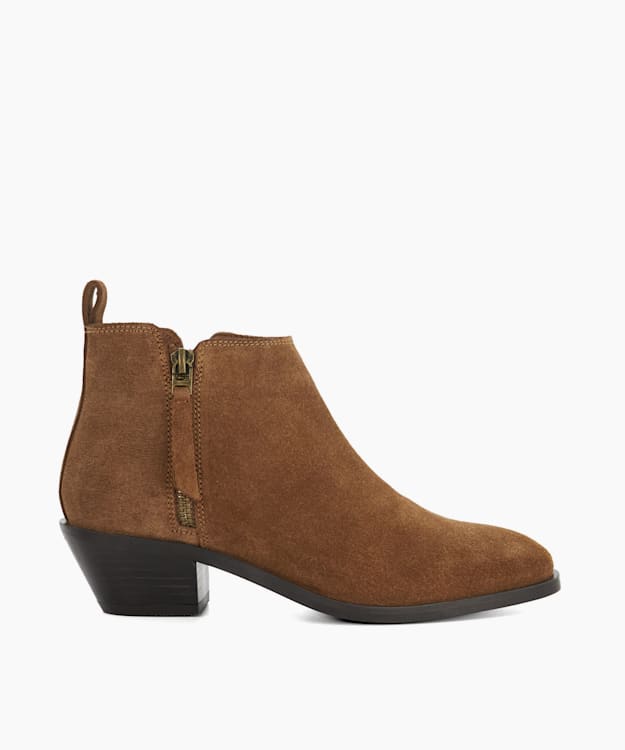 dune london Pear - Tan Stacked Heel Boots