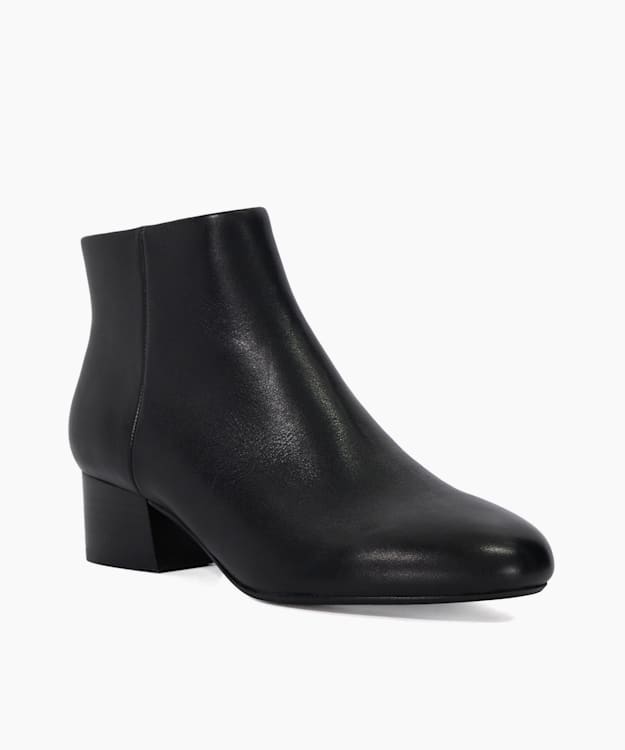 Dune London Perrie - Black Low Heel Ankle Boots