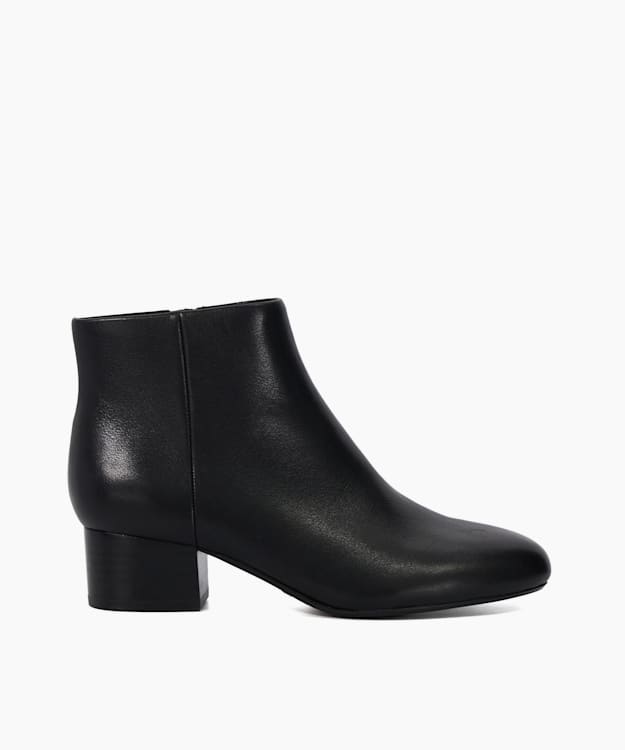 dune london Perrie - Black Low Heel Ankle Boots