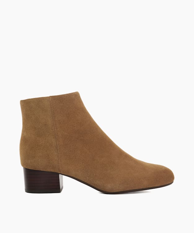 dune london Perrie - Taupe Low Heel Ankle Boots