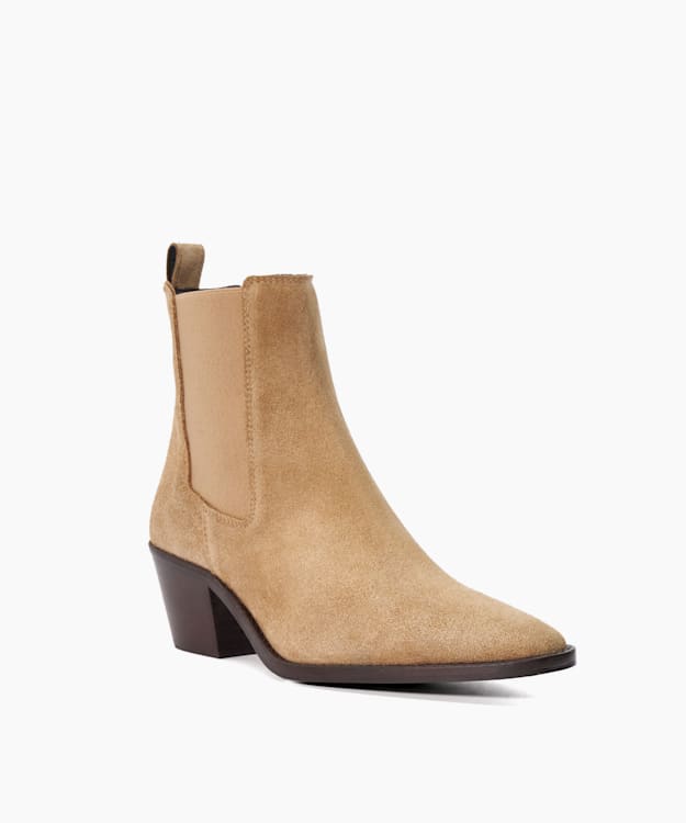 Dune London Pexas - Sand Suede Western Boots