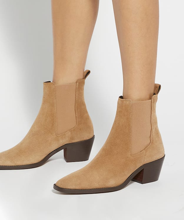 Dune London Pexas - Sand Suede Western Boots