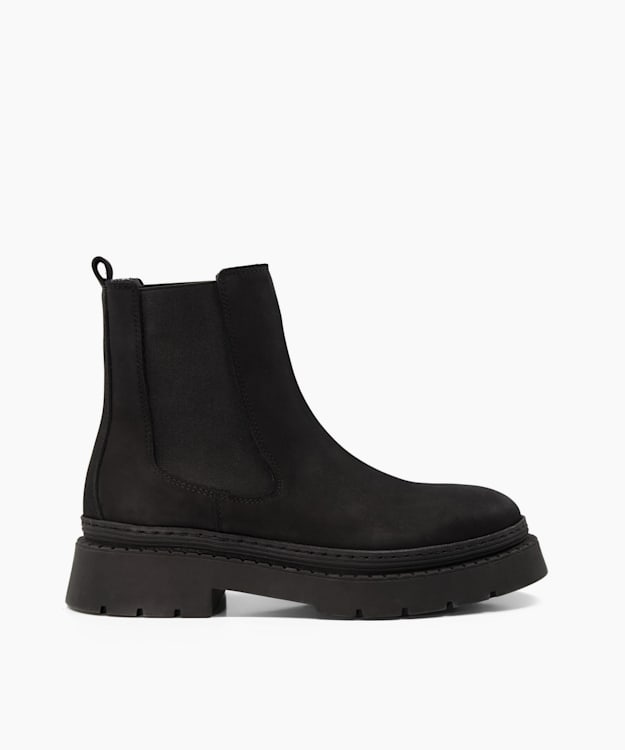 dune london Photograph - Black Chunky Chelsea Boots