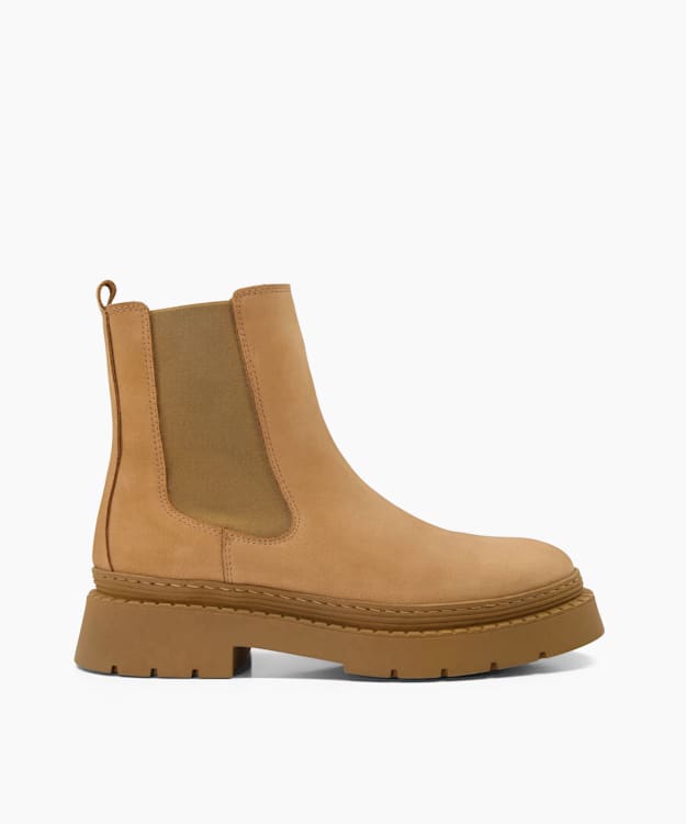 dune london Photograph - Camel Chunky Chelsea Boots
