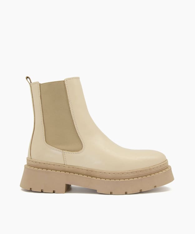 dune london Photograph - Ecru Chunky Chelsea Boot