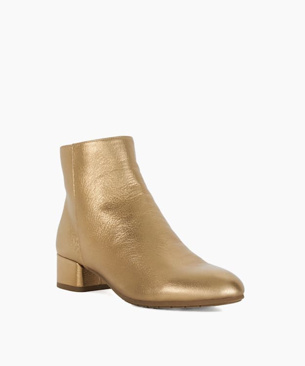 Dune London Pippie - Bronze Low-Heel Ankle Boots