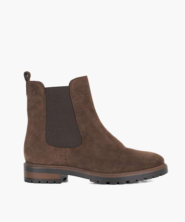 dune london Poema - Brown Cleated Sole Chelsea Boots