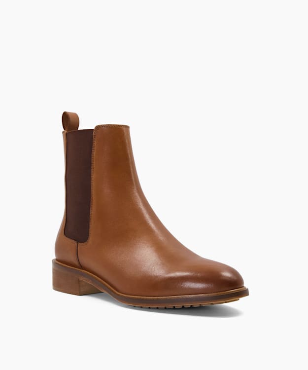 Dune London Portel - Tan Leather Chelsea Boots