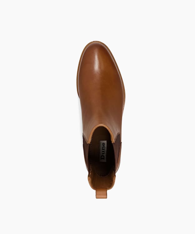Dune London Portel - Tan Leather Chelsea Boots