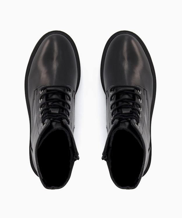 Dune London Porter - Black Lace-Up Boots