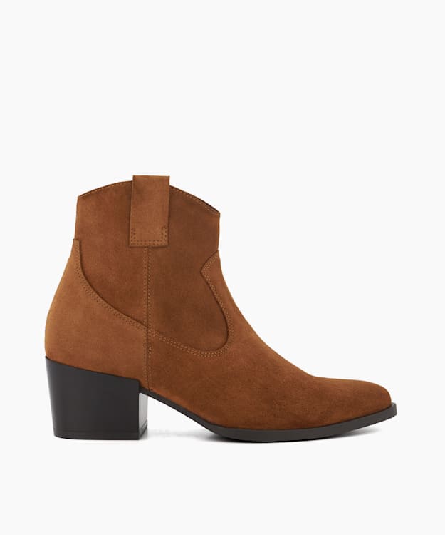 dune london Possible - Tan Suede Western Boots