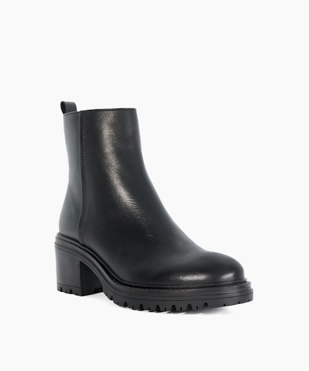 Dune London Priced - Black Chunky Cleated Sole Boots