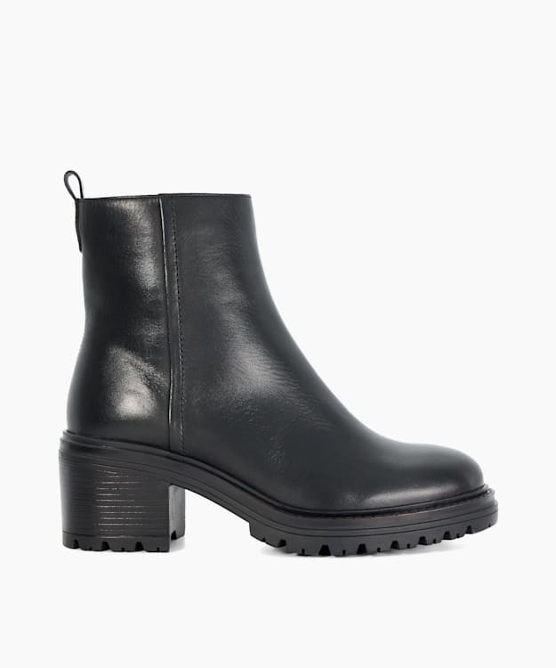 dune london Priced - Black Chunky Cleated Sole Boots