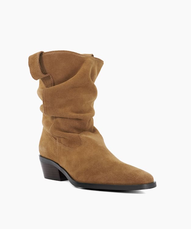 Dune London Prims - Sand Relaxed Western Boots