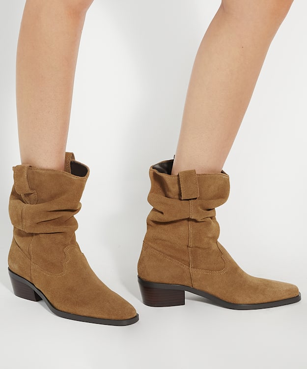 Dune London Prims - Sand Relaxed Western Boots