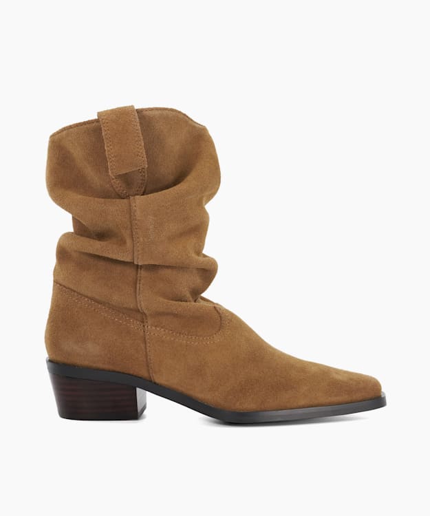 dune london Prims - Sand Relaxed Western Boots