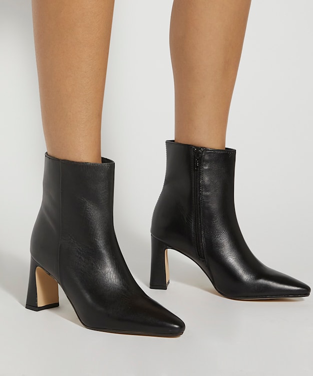 Dune London Pulse - Black Pointed Toe Heel Boots