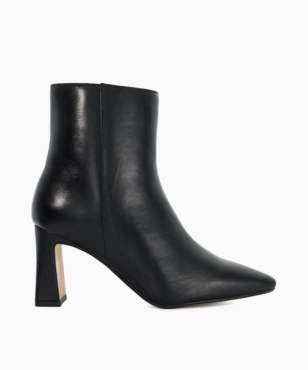 dune london Pulse - Black Pointed Toe Heel Boots