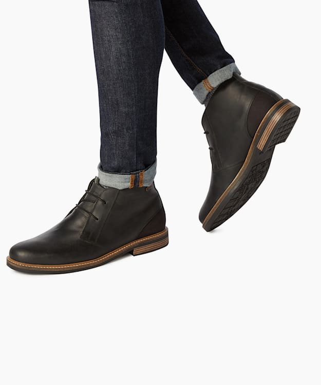 Dune London Readhead - Black Lace Up Chukka Boots