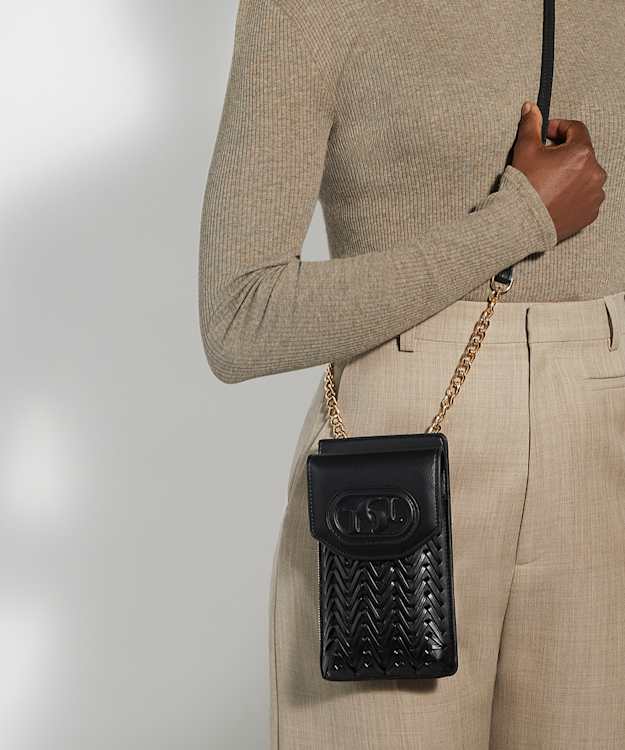 Dune London Samely - Black Zip Phone Pouch