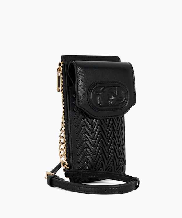 Dune London Samely - Black Zip Phone Pouch