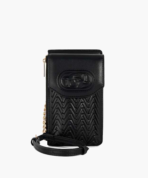dune london Samely - Black Zip Phone Pouch