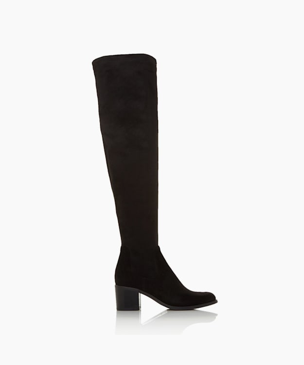 dune london Sander - Black Over The Knee Boots