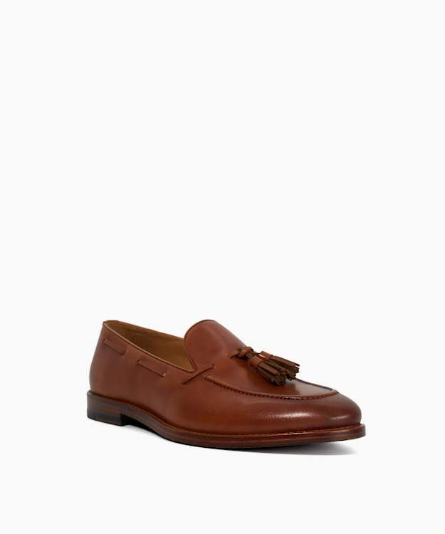 Dune London Sanders - Tan Tassel-Trimmed Loafers
