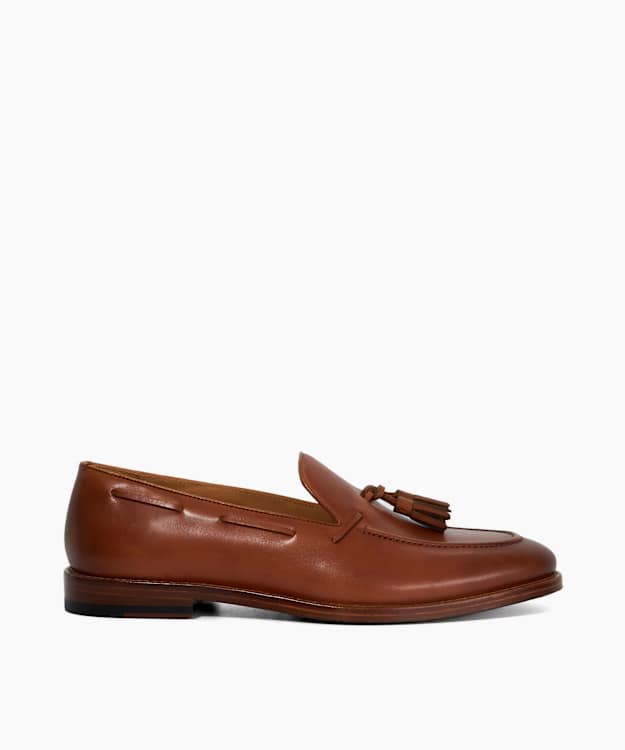 dune london Sanders - Tan Tassel-Trimmed Loafers