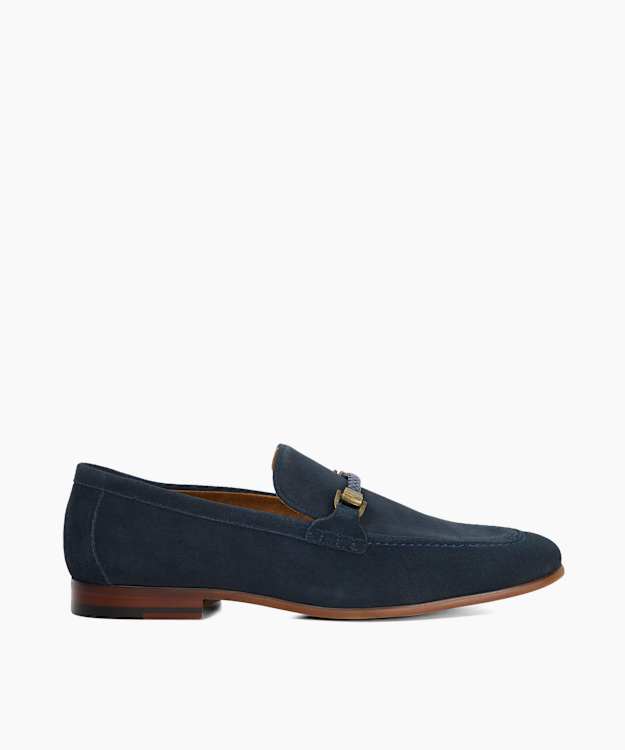 dune london Scilly - Navy Snaffle Trimmed Loafers