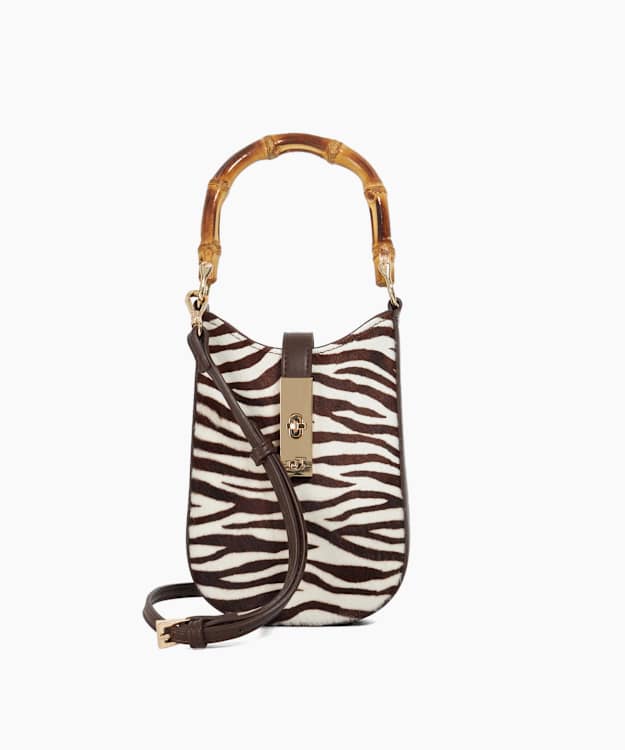 dune london Seek - Zebra Grab Handle Micro Bag