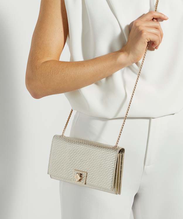 Dune London Serenities - Gold Laser Cut Shoulder Bag