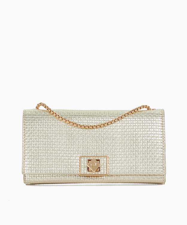 dune london Serenities - Gold Laser Cut Shoulder Bag