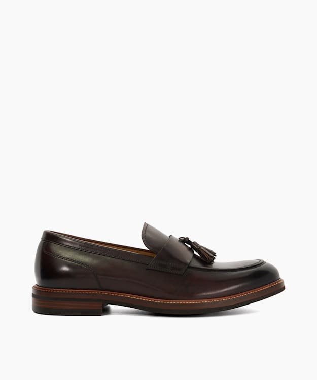 dune london Shaw - Brown Tassel Detail Loafers