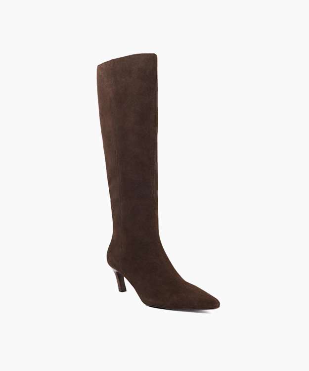 Dune London Siana - Brown Suede Knee High Boots