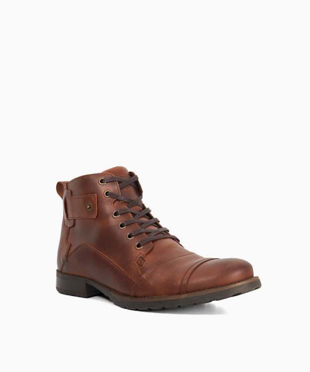 Dune London Simon 1 - Tan Leather Seam Detail Boots