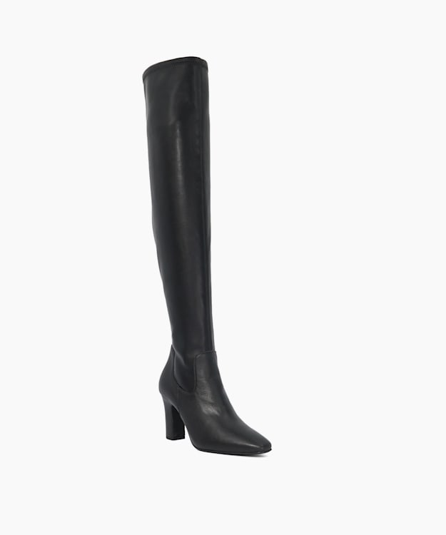 Dune London Sirenna - Black Over The Knee Boots