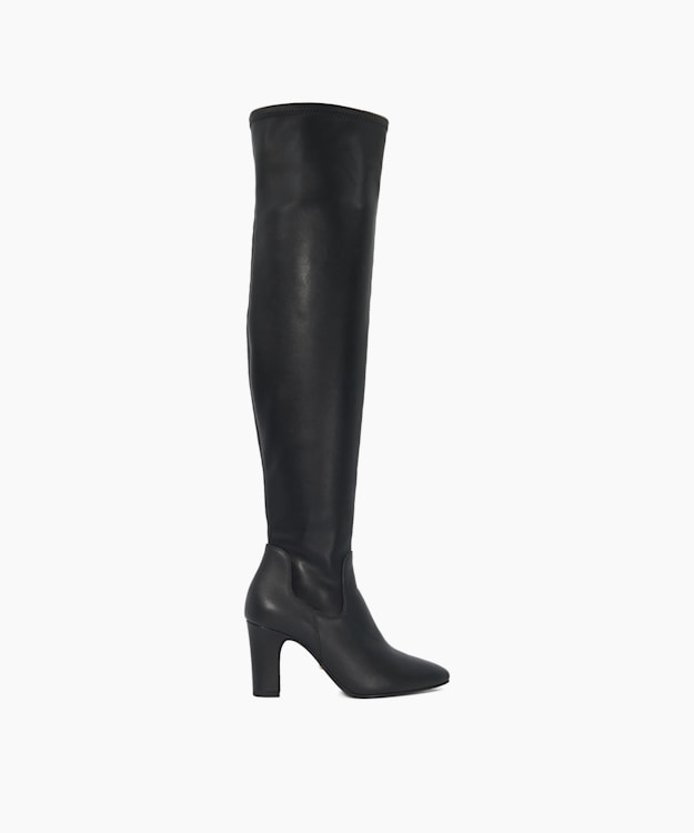 dune london Sirenna - Black Over The Knee Boots