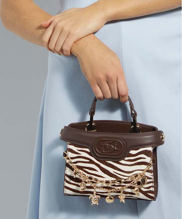 Dune London Slight - Zebra Grab Handle Micro Bag