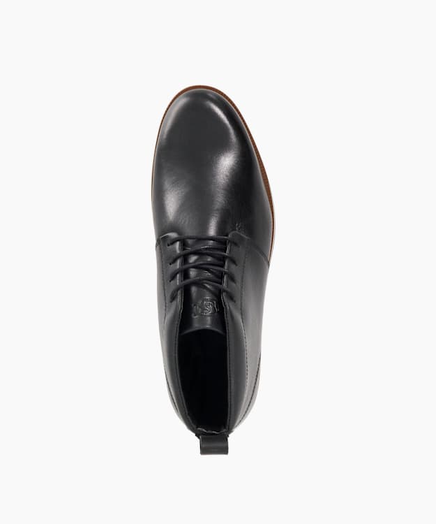 Dune London Smoky - Black Casual Leather Lace-Ups